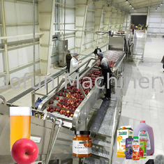 معيار الغذاء SUS 304 خط معالجة التفاح خط معالجة عصير الفاكهة الصحافة الباردة