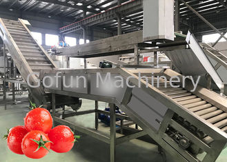380 فولت آلة معالجة معجون الطماطم التلقائية بالكامل توفير المياه للمصنع