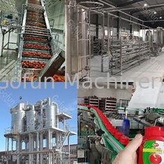 SUS 304 / 316 خط إنتاج صلصة الكاتشب الطماطم الآلات الإنتاج الآلي