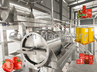 SUS 304 / 316L خط معالجة صلصة الطماطم الموفر للطاقة 10-100T / D