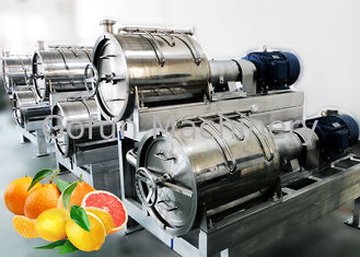 SS304 تسليم المفتاح الحمضيات خط المعالجة التلقائي معدات معالجة عصير البرتقال 10T / H