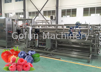 CIP تنظيف الفاكهة تجهيز خط عصير الفراولة آلة تجهيز ISO9001