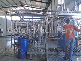 خط تصنيع عصير المانجو الصناعي من الفولاذ المقاوم للصدأ 1-10 طن / ساعة
